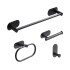 Set Accesorios De Baño Rollo Toalla Percha Juego 4 Piezas Adhesivo Acero Inoxidable Imback Color Negro Set Accesorios De Baño Rollo Toalla Percha Juego 4 Piezas Adhesivo Acero Inoxidable Imback Color Negro