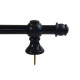 Barrote cortina de metal 2,5 m + 3 Soportes NEGRO
