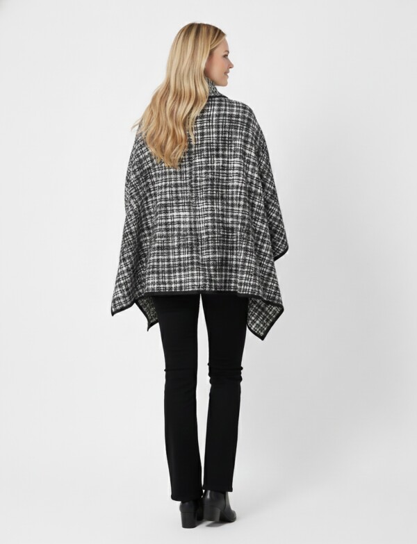 Ruana Cuadros NEGRO/BLANCO