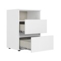MESA DE LUZ 2 CAJONES CONDESSA - BLANCA MESA DE LUZ 2 CAJONES CONDESSA - BLANCA