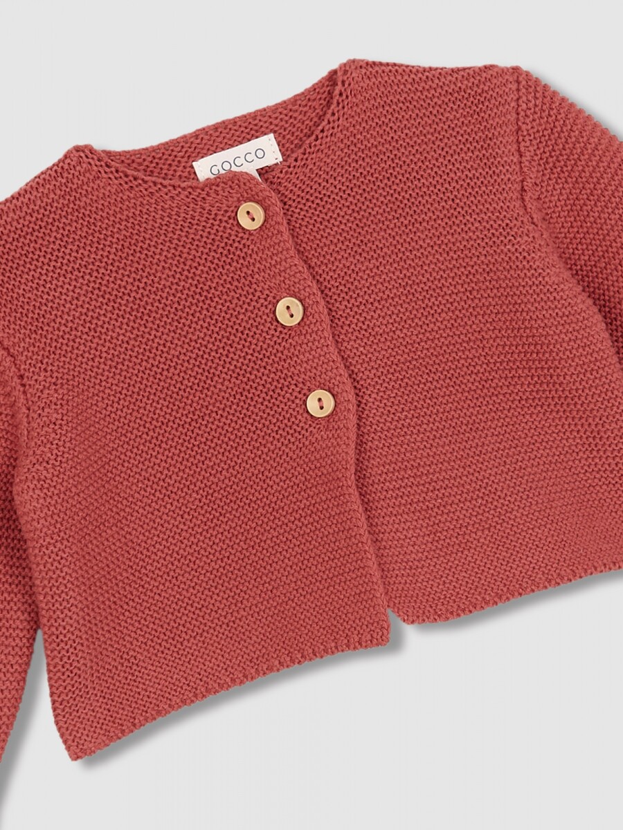 Chaqueta De Punto Manga Larga Piedra