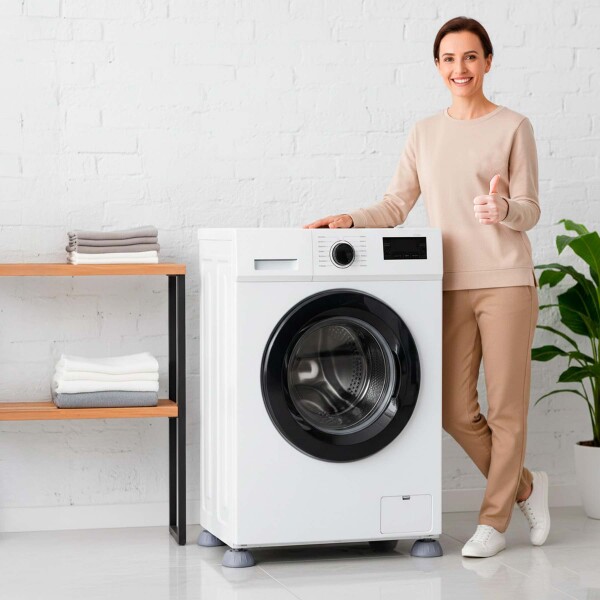 Set X4 Soportes Goma Antideslizante P/ Lavarropas Secarropa Variante Gris Grande