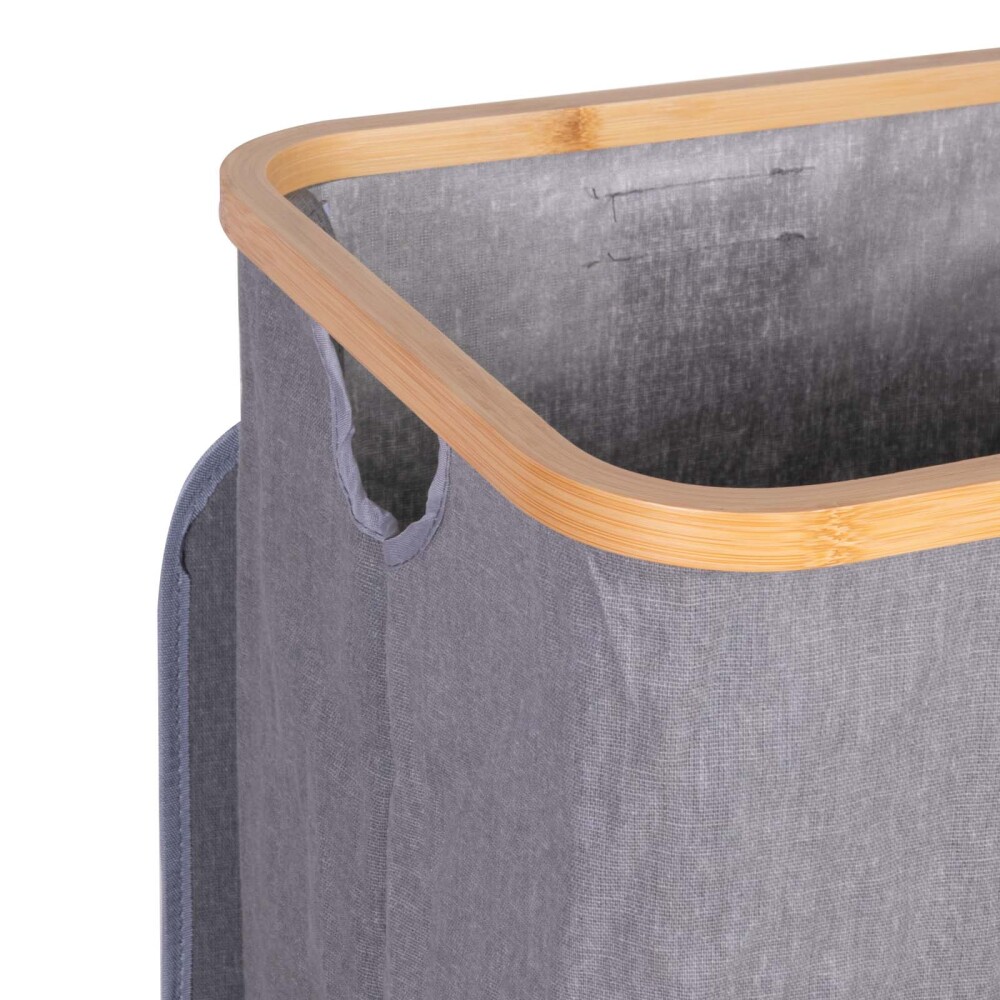 CESTO C/TAPA ALGODON-Y-BAMBOO GRIS A515
