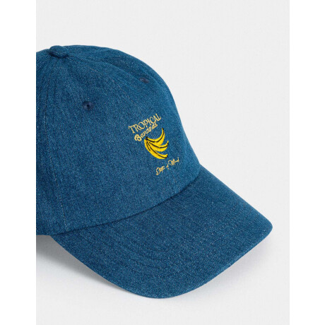 Gorra Denim Bordada Azul Gastado