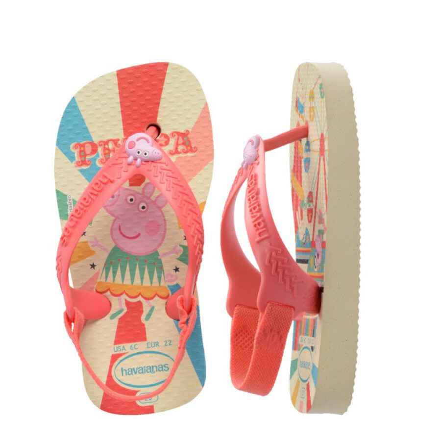 Sandalia de Niños Havaianas Baby Peppa Pig Amarillo Crema
