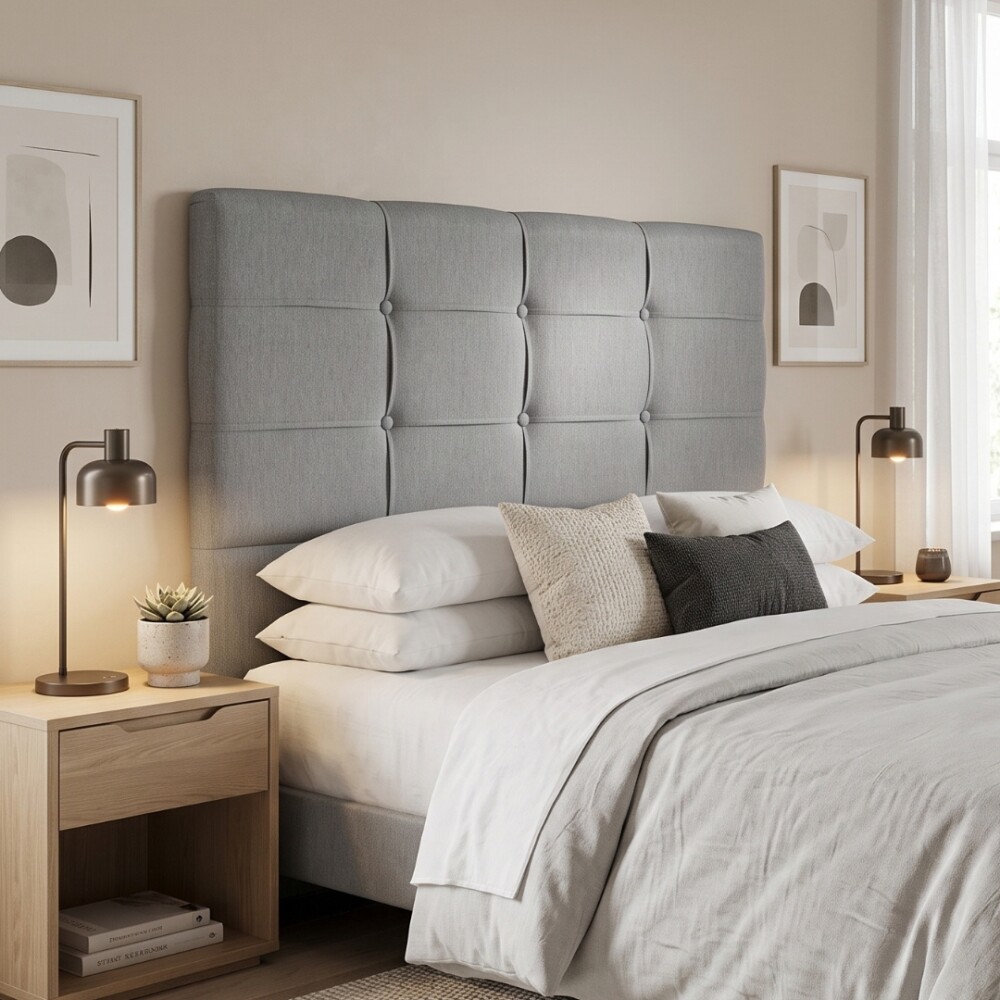 Respaldo London - 2 Plazas 1.40 Gris