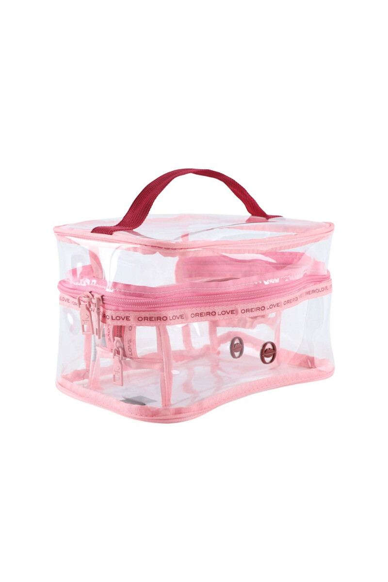 Set/3 Necessaire Oreiro Rosado