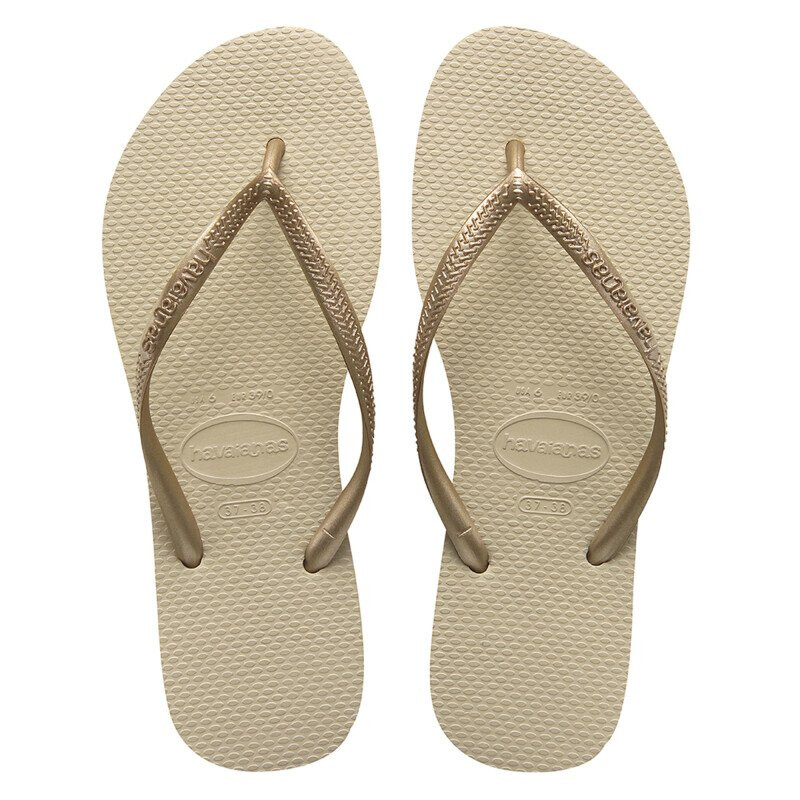 Sandalias de Mujer Havaianas Havaiana SLIM Beige Arena - Dorado