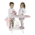 De Cuevas Juguete Set Plancha Ropa + Tabla Plegable Perchas Variante Color Blanco Rosa