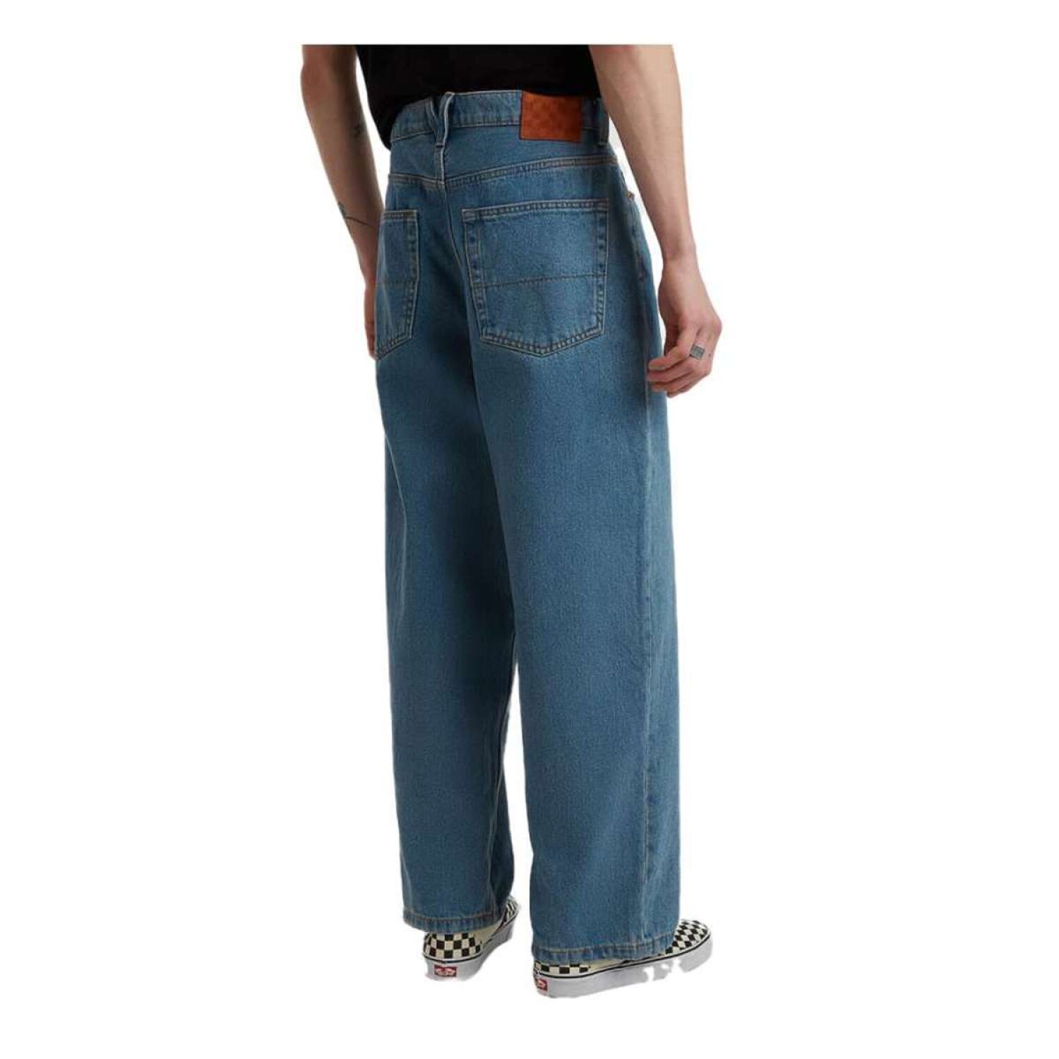 Baggy Jeans Jeans Vans Hombre Azul Blue Outfit Con Tenis Azul