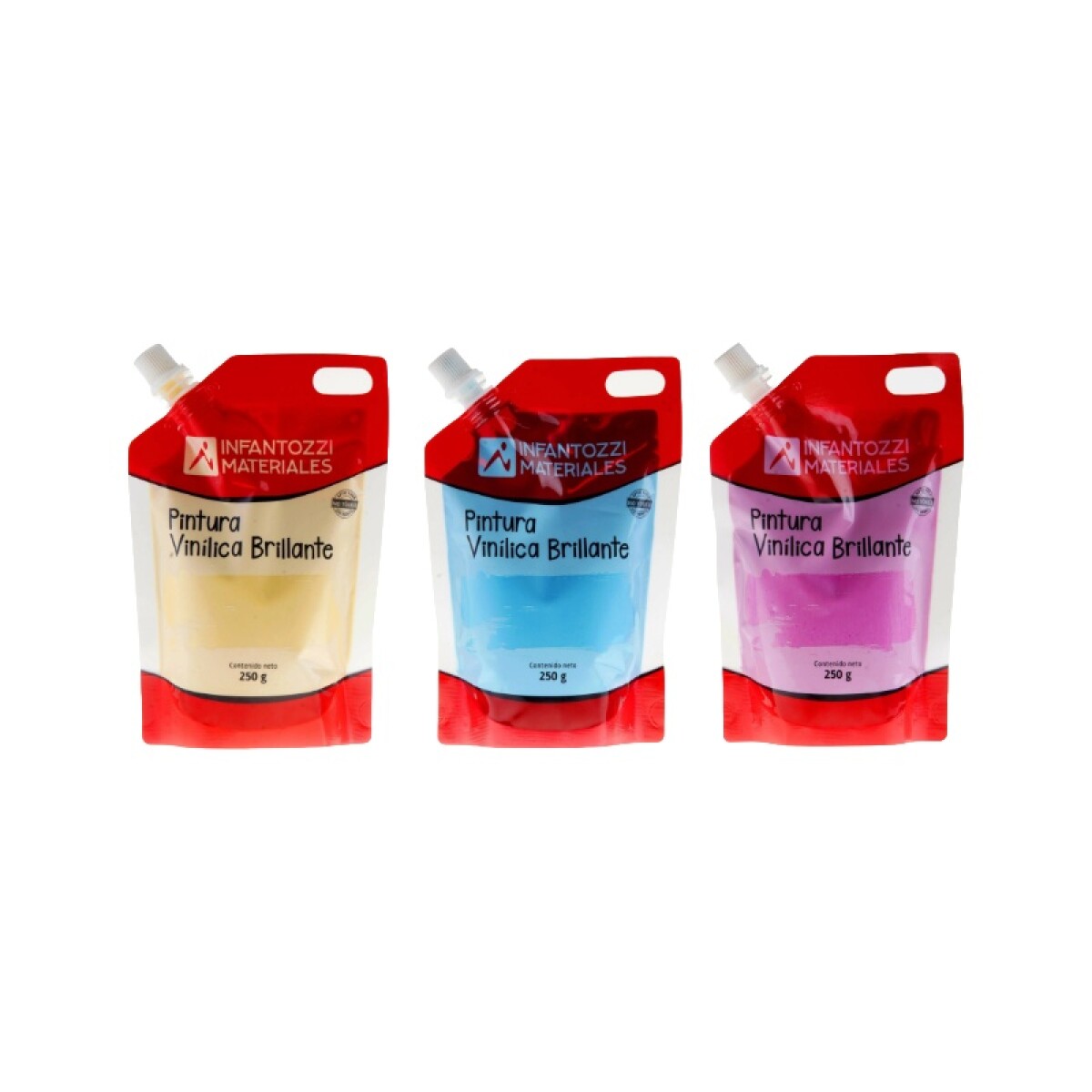 Pintura vinílica brillante metal - 250 g - Sachet 