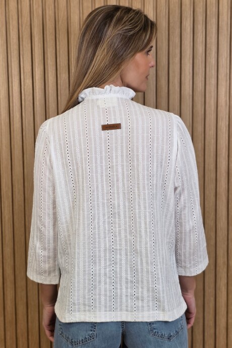 Camisa Carlita Broderie Blanco