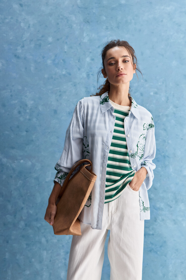 CAMISA SOGNO Celeste
