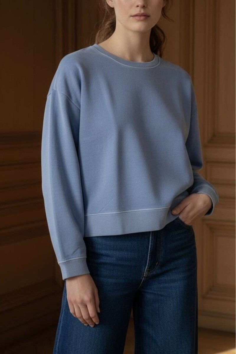 Sweater Algodón - Celeste 