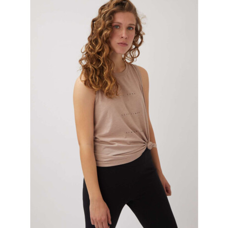 Musculosa noty Beige