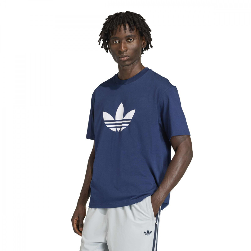 Remera Adidas TREFOIL Hombre KE0904 Indigo-blanco
