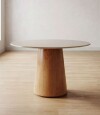 Mesa Desayunador Bistrio Li­nea Manhattan Vidrio - Blanco/Marron