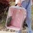 Mochila Transparente Rectangular Perro Gato Animal Premium Color Variante Rosa