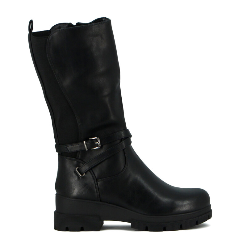Botas Mujer Darkness Caña Media Negro