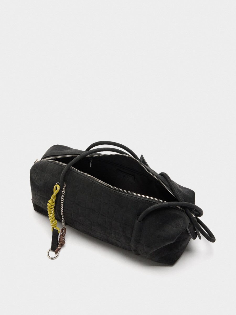 Bolso De Hombro Grabado Animal negro