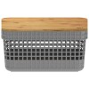 Organizador Rejilla S | Tapa Bambú Gris