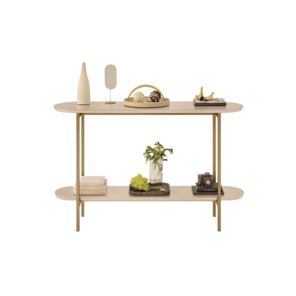 Mesa de arrime en MDF y Metal - Charlote Blanco