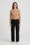 Sweater tejido rib escote a la base TOSTADO