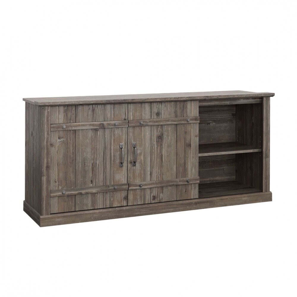 Rack para TV 70" Puertas corredizas - Sauder - Credenza Marrón Oscuro