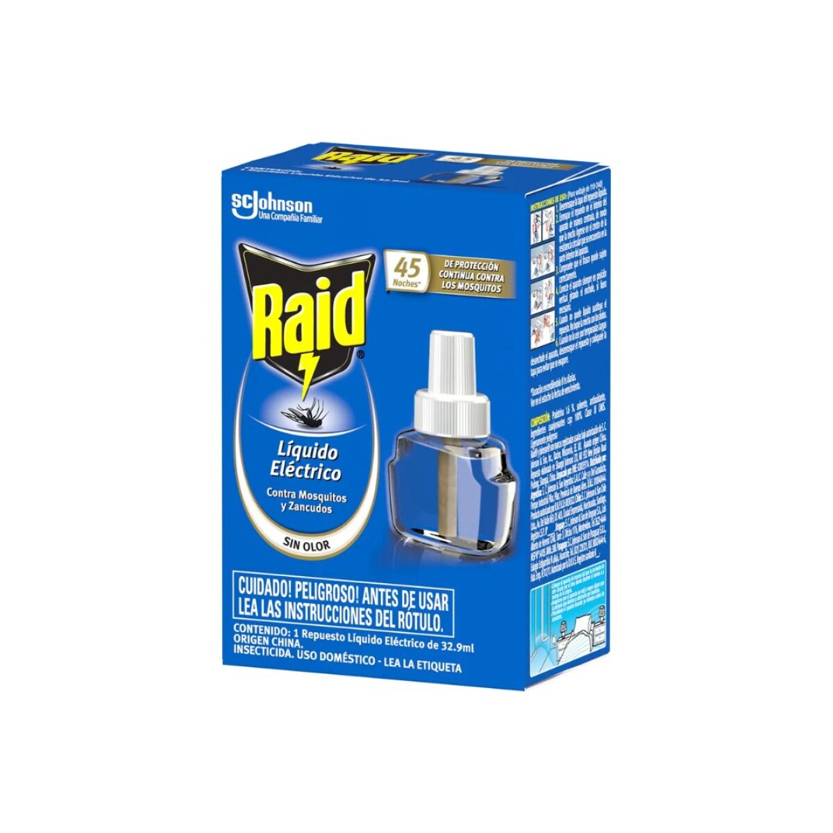 REPUESTO APARATO RAID LIQUIDO 45 NOCHES SIN OLOR 