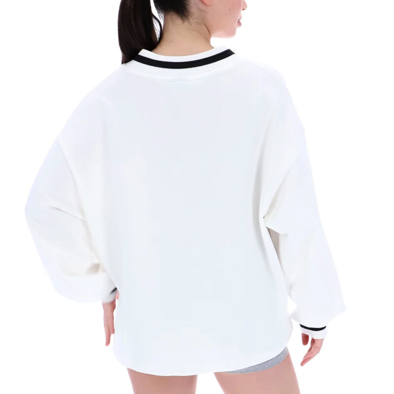 Buzo Oversize Mujer Fila V-neck Crema