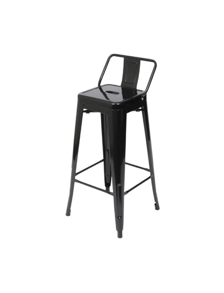 TABURETE TOLIX METAL CON RESPALDO NEGRO TABURETE TOLIX METAL CON RESPALDO NEGRO