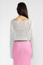 CROP SWEATER Silver