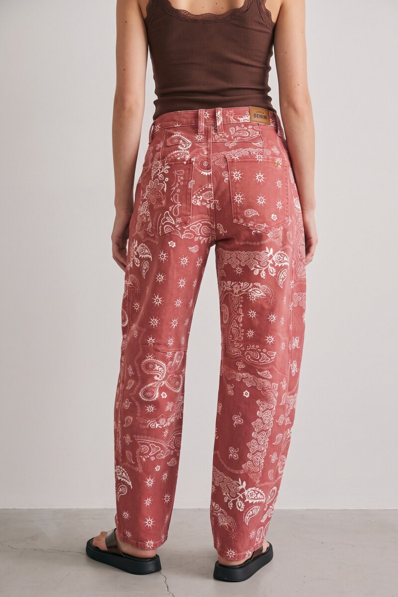 Jean Barrel Baggy Rojo