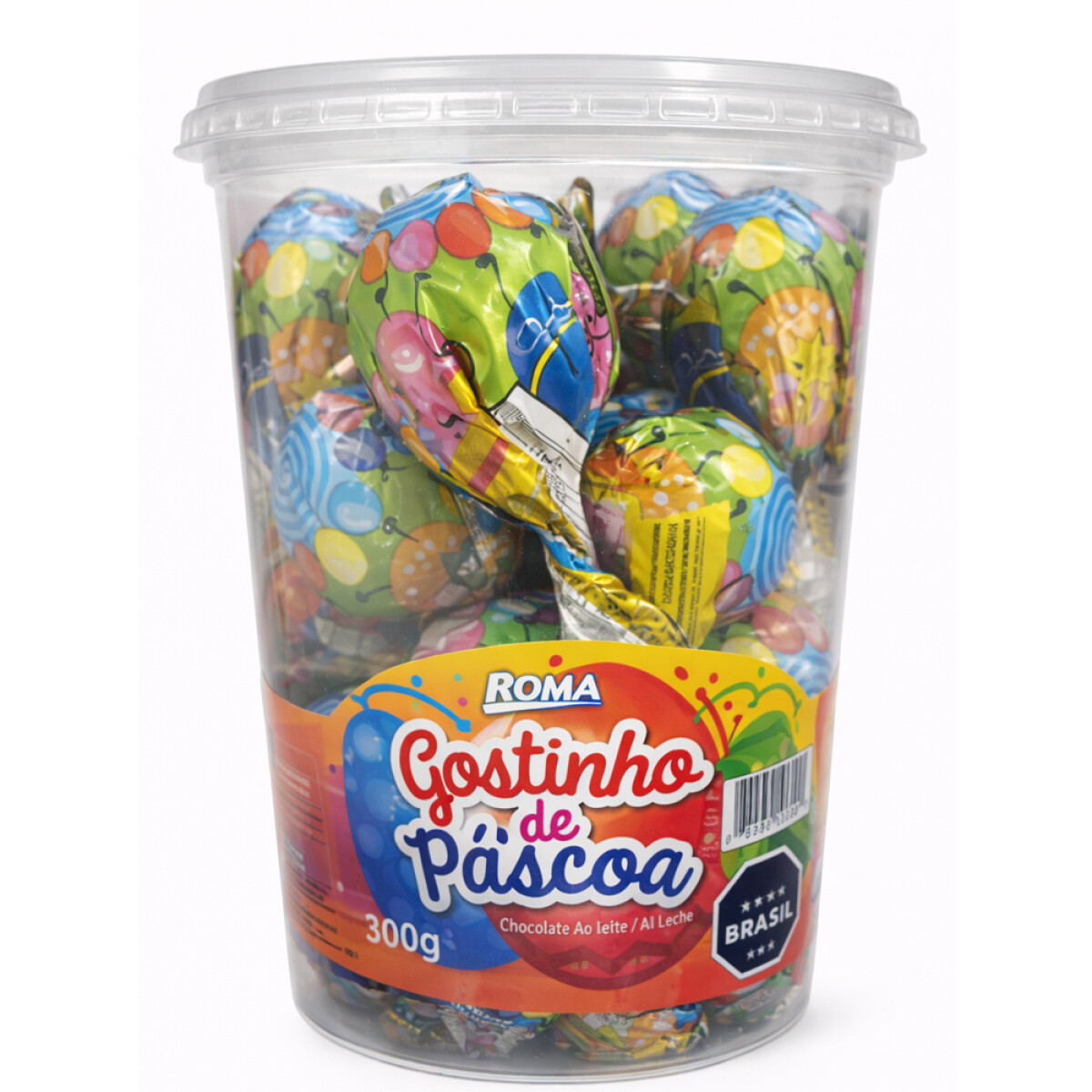 HUEVO PASCUA ROMA 15GRS GOSTINHO POTE X 20U C SOLAPA 300GRS 