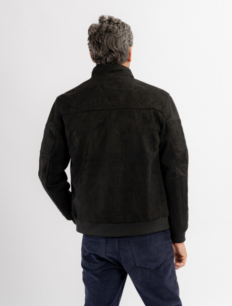 Campera suede Milan negro