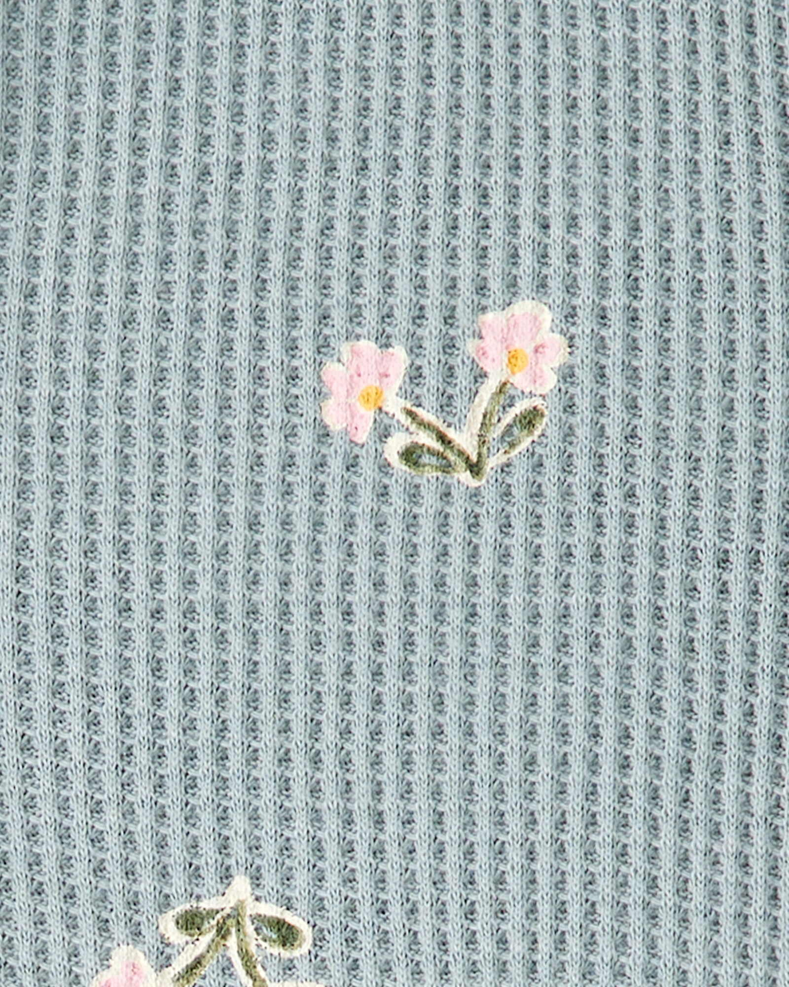 Vestido de algodón térmico, escalonado, diseño floral Sin color