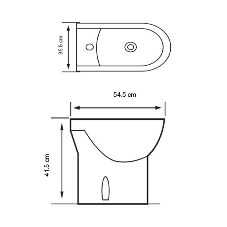 BIDET LOZA SANITARIA MALAWI BLANCO CON TRANSFERENCIA BLANCO