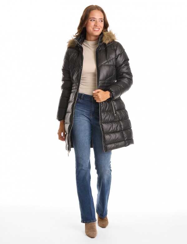 Campera Abrigo Calce Entallado NEGRO