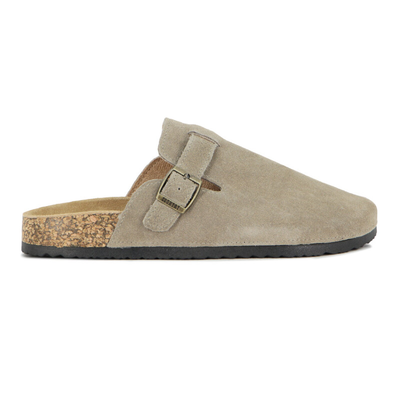 Country Zueco Dama Una Tira C/ Hebilla - Taupe Taupe