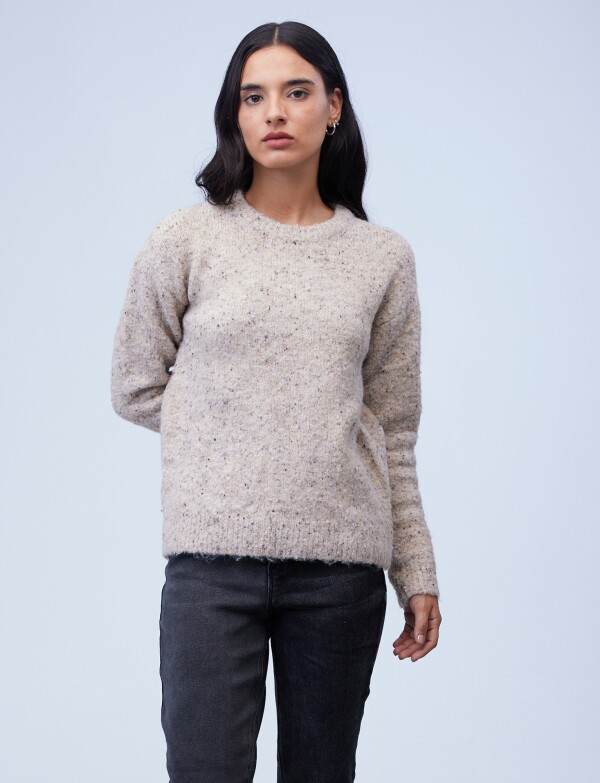 Buzo Lana Melange BEIGE