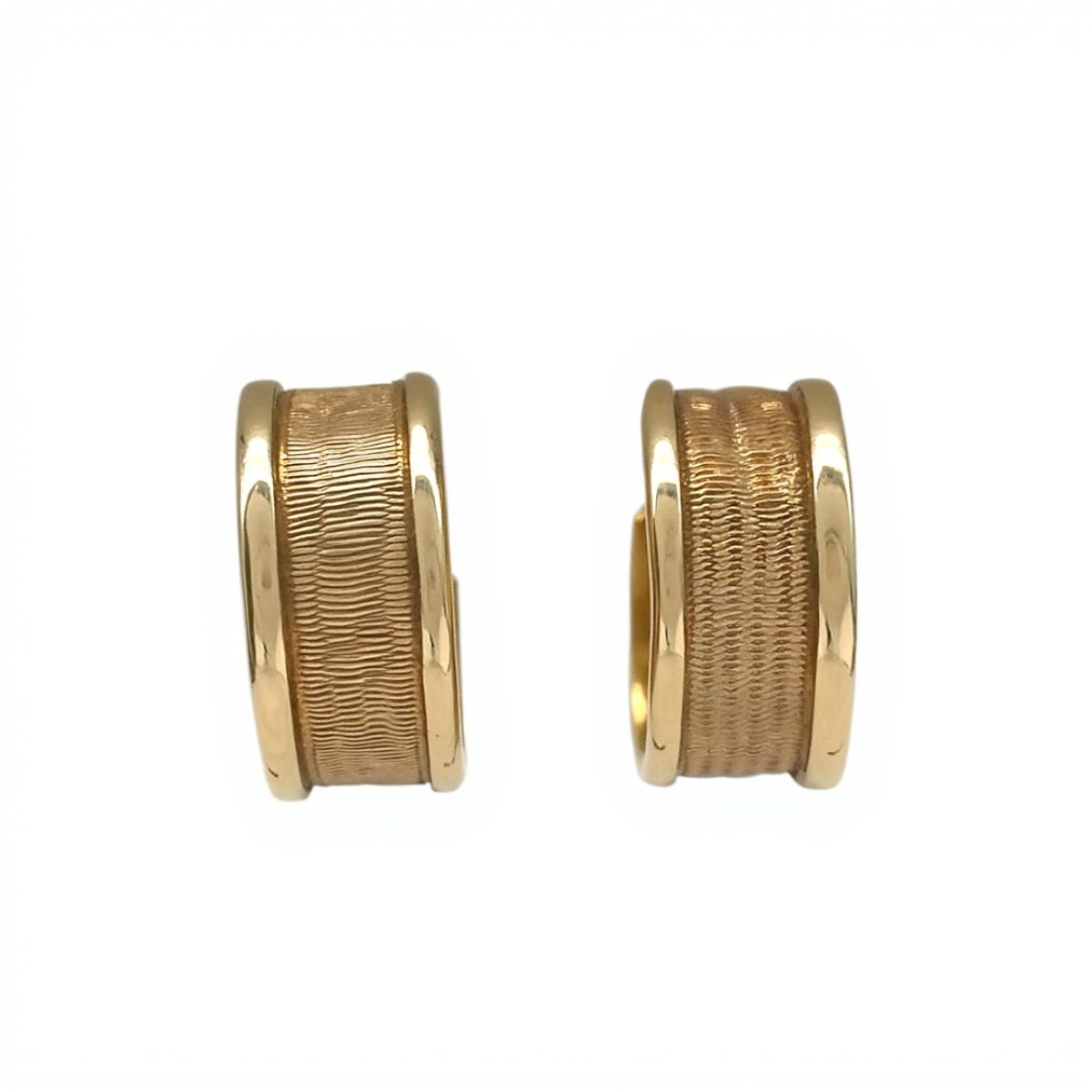 Caravanas Aros Esclava con borde - Oro bajo - Sin piedra - CA8004 - sinpiedra 