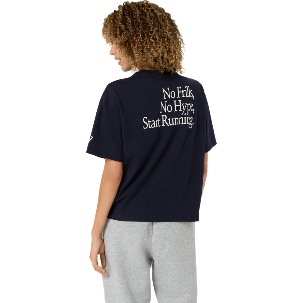 Polos Training Runner Message Graphic Relaxed Tee Mujer Midnight