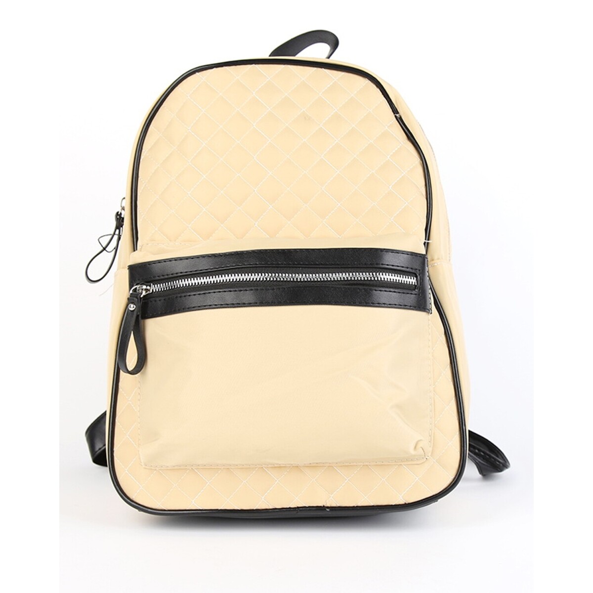 Mochila capitoneada en tela Canva - Beige 