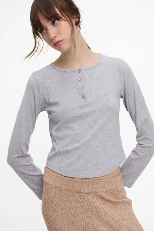 Remera Claus Gris Melange