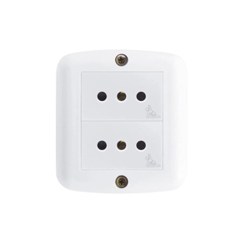 CAJA EXTERIOR CON 2 TOMAS ATENEA Caja Exterior con 2 Tomas 2P+T Atenea Blanco