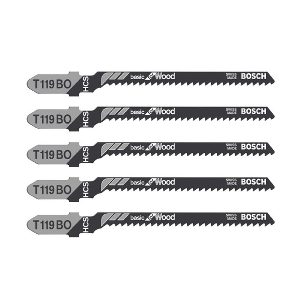 5 Hojas caladora para madera-pvc corte curvo - BS3413 