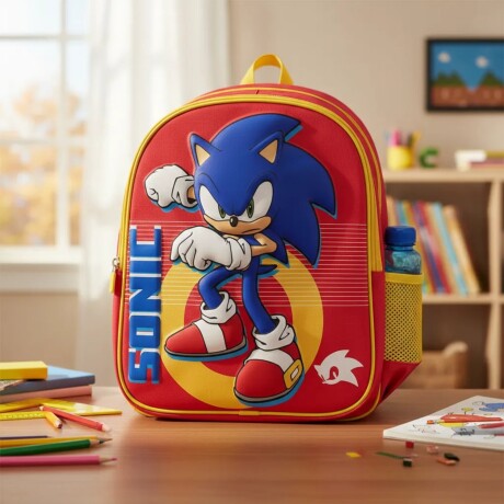 Mochila Sega Escolar 3D 40 Cm Sonic Prime Para Niños Uso Diario Compartimiento Amplio Mochila Sega Escolar 3D 40 Cm Sonic Prime Para Niños Uso Diario Compartimiento Amplio