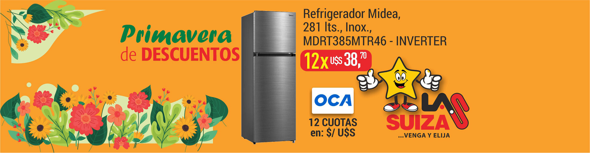 Refrigerador Midea 281 lts Inox