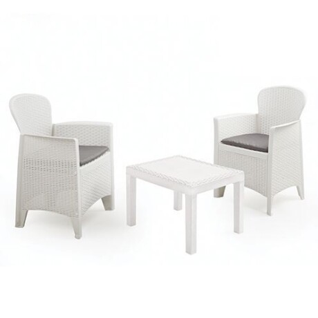 Set Jardín Akita 3 Piezas Resina Línea Rattan Set Jardín Akita 3 Piezas Resina Línea Rattan