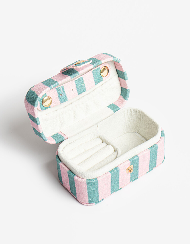 Porta Cosméticos Organizadores Organizador De Bijou Rayado - Estampado Rayas